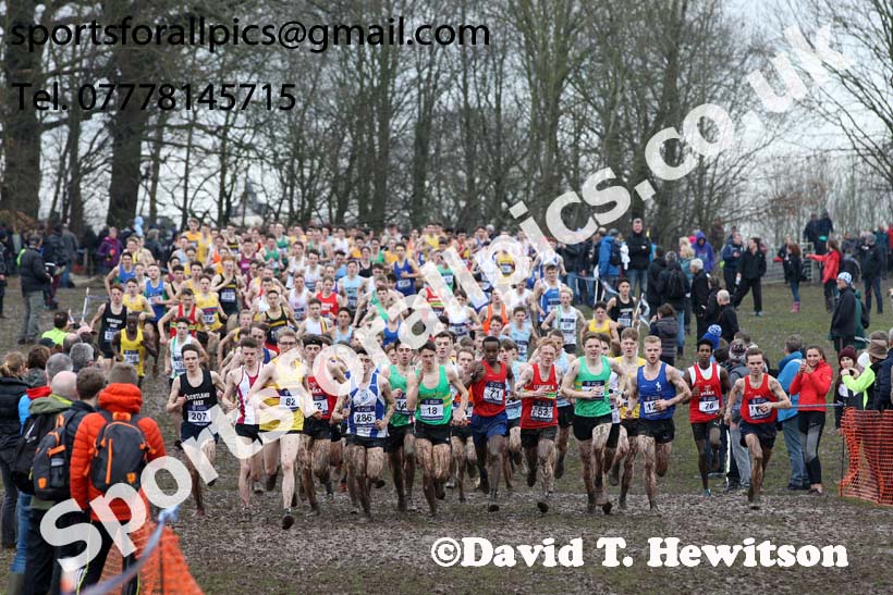 Mens under-20s 2018 British Inter Counties Cross Country Champs., Prestwold Hall, Loughborough. Photo: David T. Hewitson/Sports for All Pics